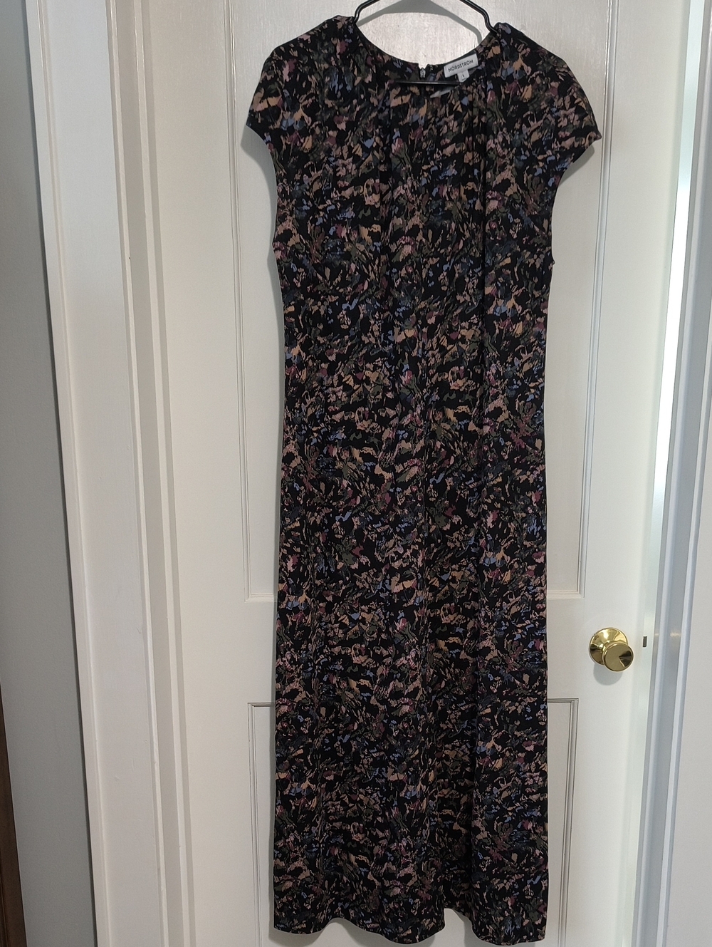 Black Multi Feather Abstract Dress